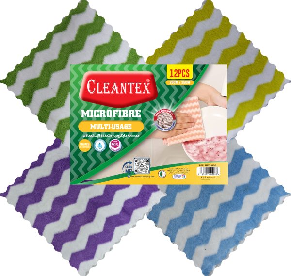 MICROFIBER ZIGZAG MULTI-USAGE 12.PCS ITEM N°: MF2525-31L